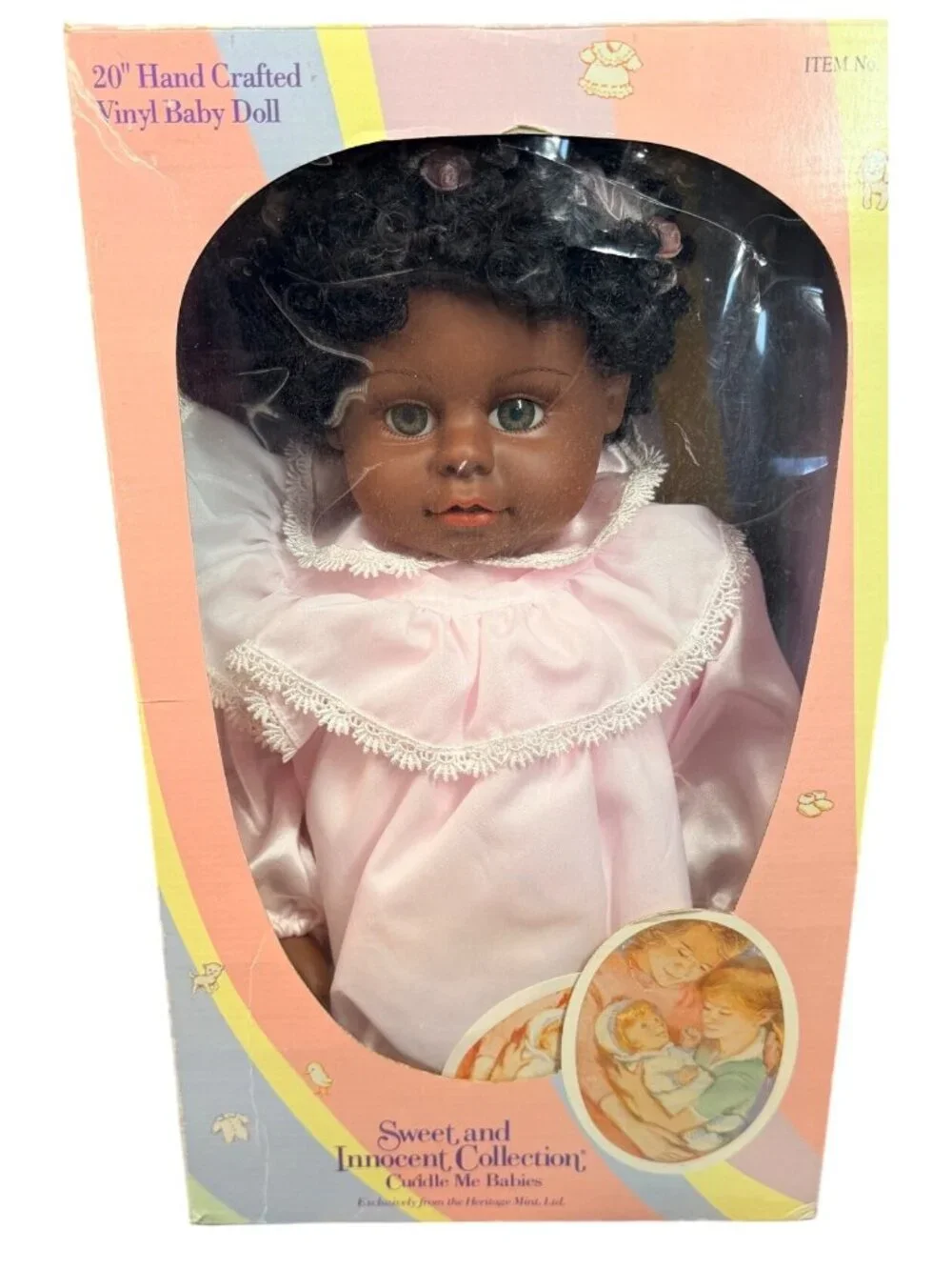 Vintage Mint Cuddle Me Babies Doll Sweet & Innocent Collection Black African Ame